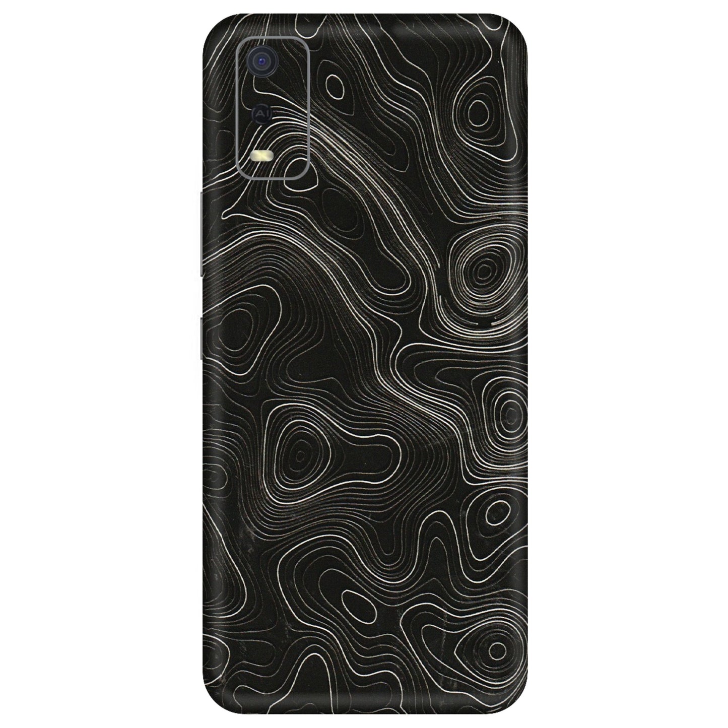 VIVO Y Series Phone Skins (All Models) - Black Swirl - 3D Embossed Finish (L-196) Vivo Y3S