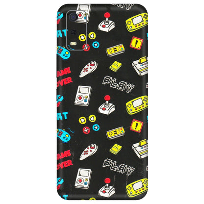 VIVO Y Series Phone Skins (All Models) - Gaming Doodles - 3D Embossed Finish (L-224) Vivo Y3S