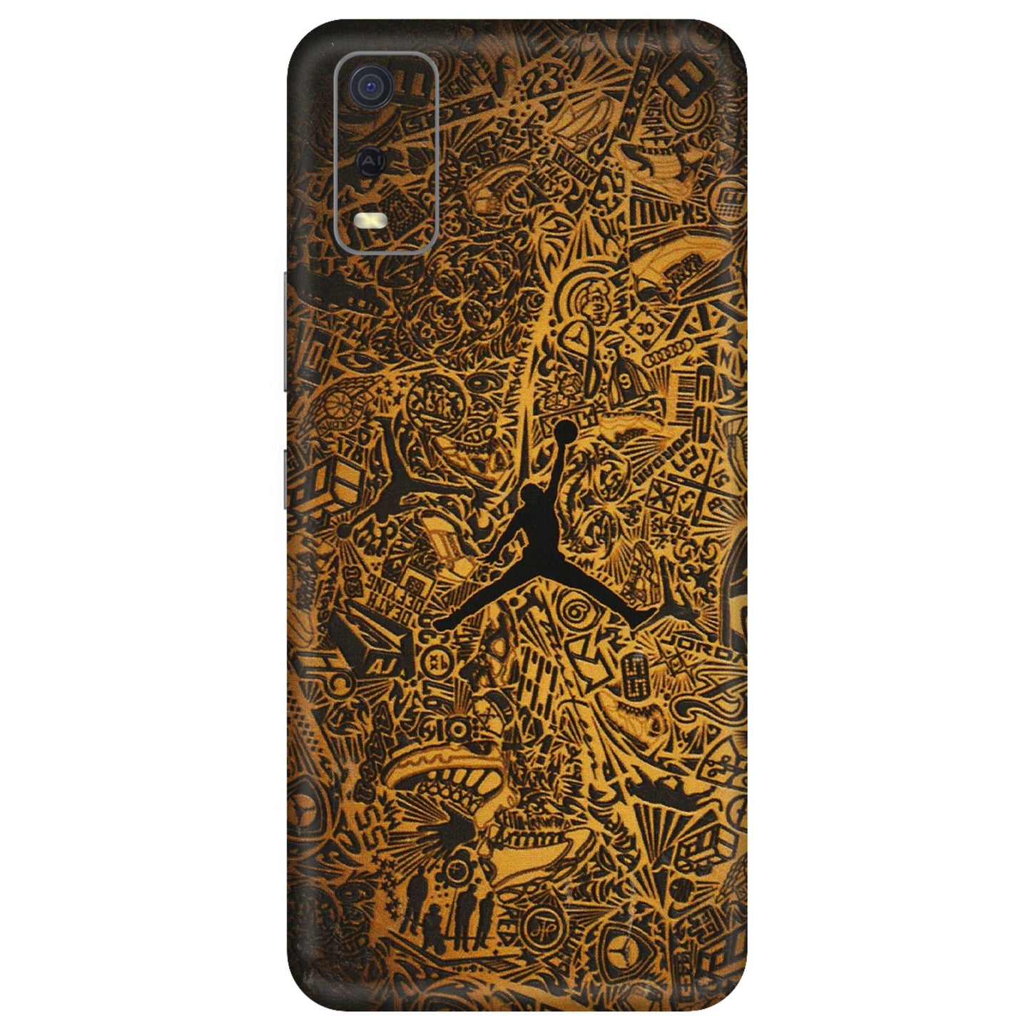VIVO Y Series Phone Skins (All Models) - Premium Gold Basketball Player - 3D Embossed Finish (L-236) Vivo Y3S
