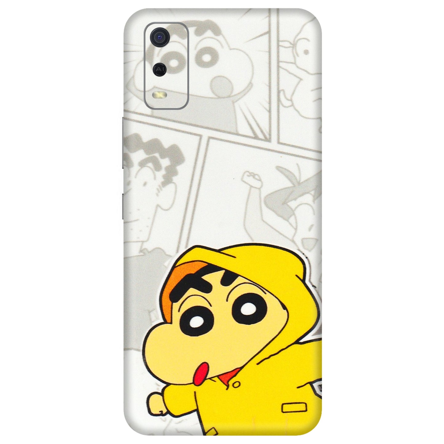 VIVO Y Series Phone Skins (All Models) - Yellow Shinchan Comic - 3D Embossed Finish (L-246) Vivo Y3S