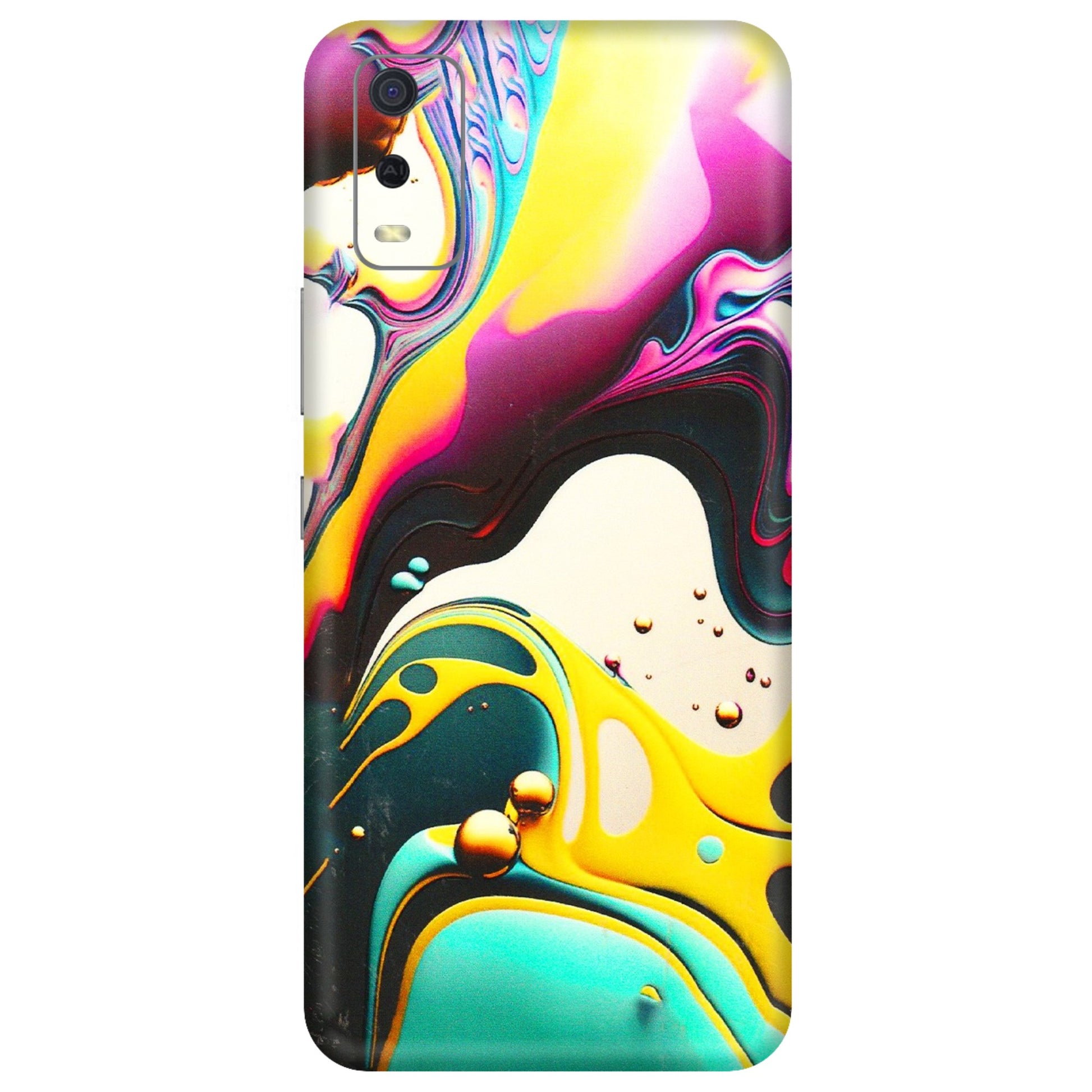 VIVO Y Series Phone Skins (All Models) - Multicolor Abstract pattern - 3D Embossed Finish (L-254) Vivo Y3S