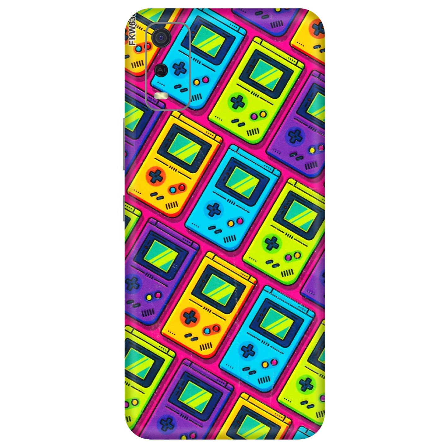 VIVO Y Series Phone Skins (All Models) - Gameboy Colourful - 3D Embossed Finish (L-266) Vivo Y3S