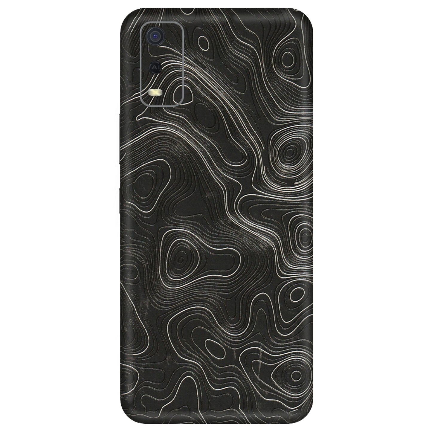 VIVO Y Series Phone Skins (All Models) - Abstract White Line Map - 3D Embossed Finish (L-269) Vivo Y3S