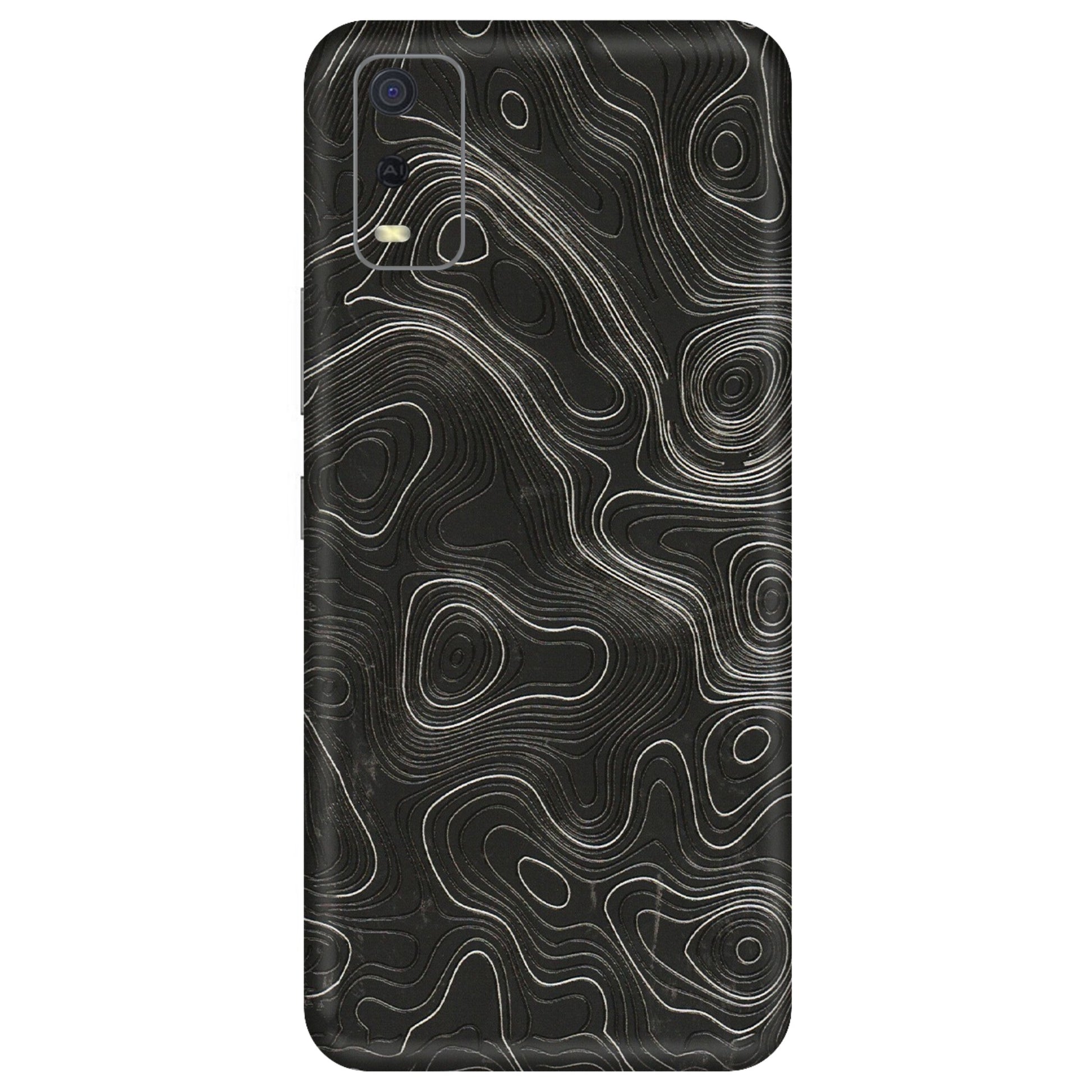 VIVO Y Series Phone Skins (All Models) - Abstract White Line Map - 3D Embossed Finish (L-269) Vivo Y3S