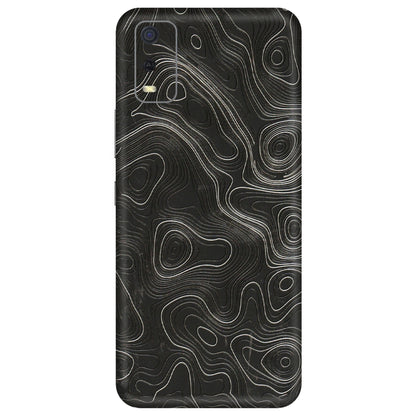 VIVO Y Series Phone Skins (All Models) - Abstract White Line Map - 3D Embossed Finish (L-269) Vivo Y3S