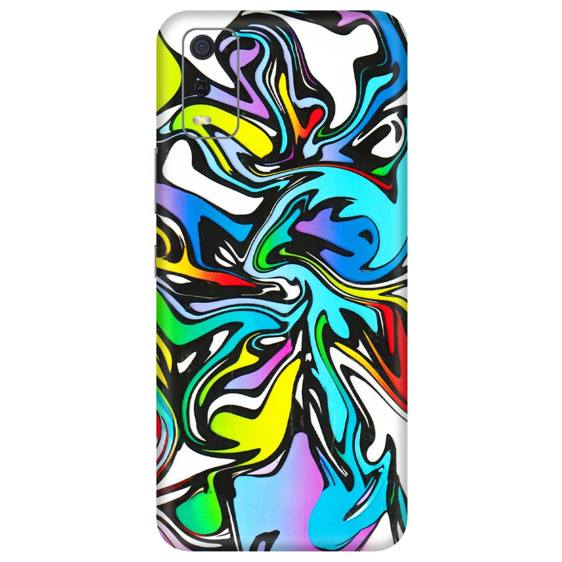 VIVO Y Series Phone Skins (All Models) - Abstract Colour Paints - 3D Embossed Finish (L-271) Vivo Y3S