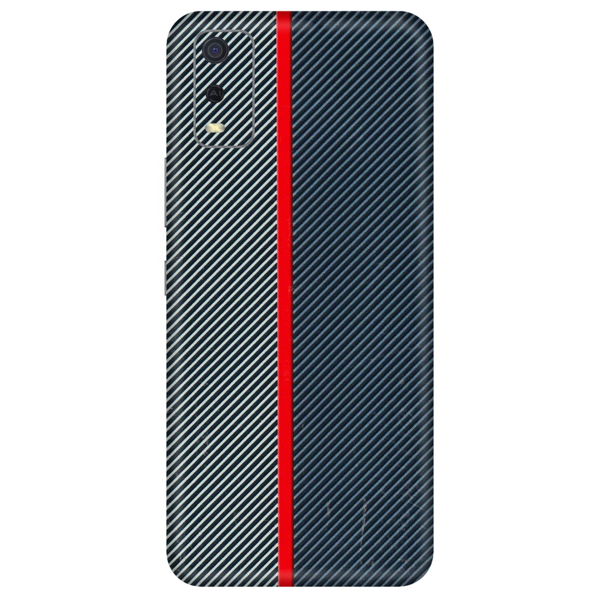 VIVO Y Series Phone Skins (All Models) - Blue Sober Lines - 3D Embossed Finish (L-305) Vivo Y3S