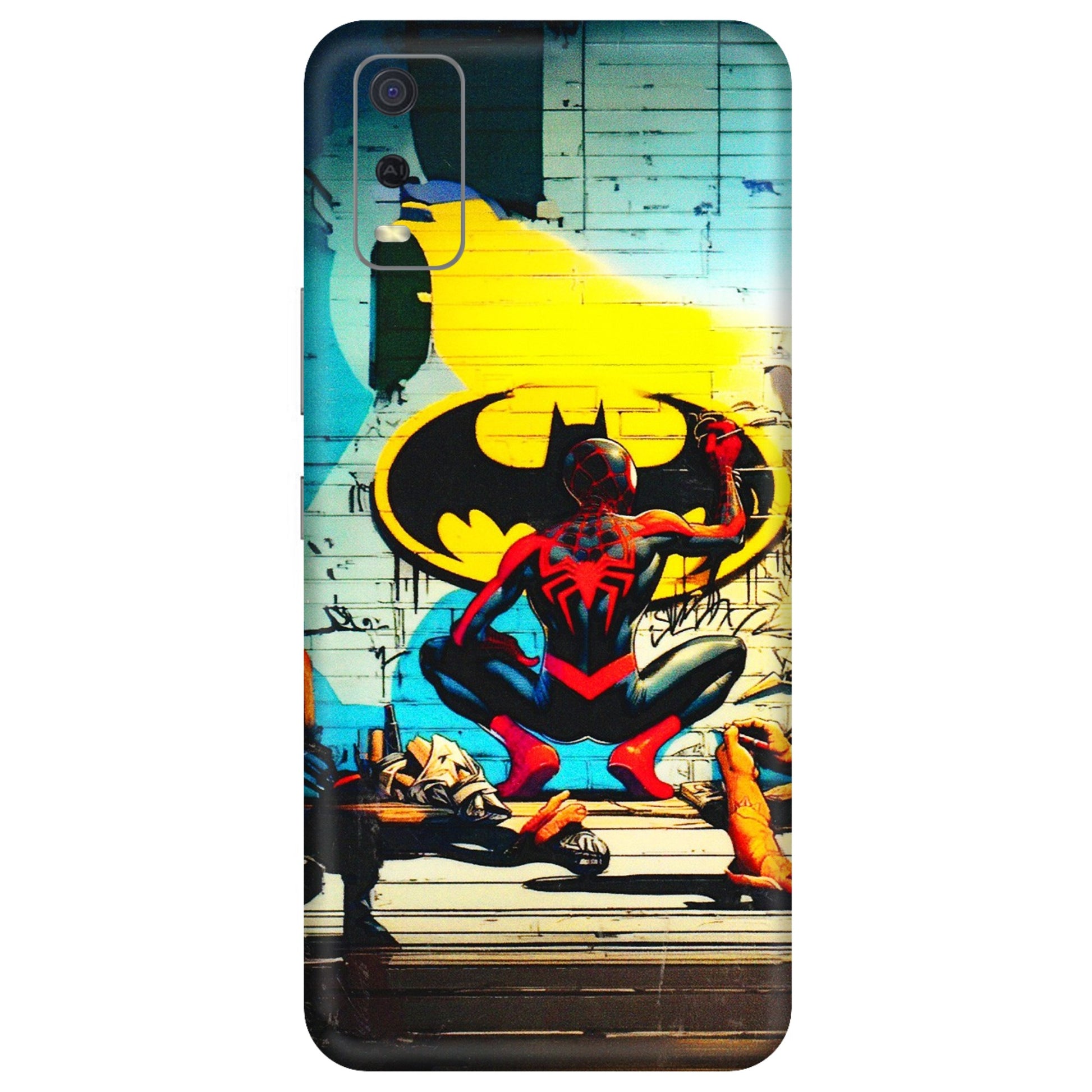 VIVO Y Series Phone Skins (All Models) - New Spiderman Bat Logo - 3D Embossed Finish (L-309) Vivo Y3S