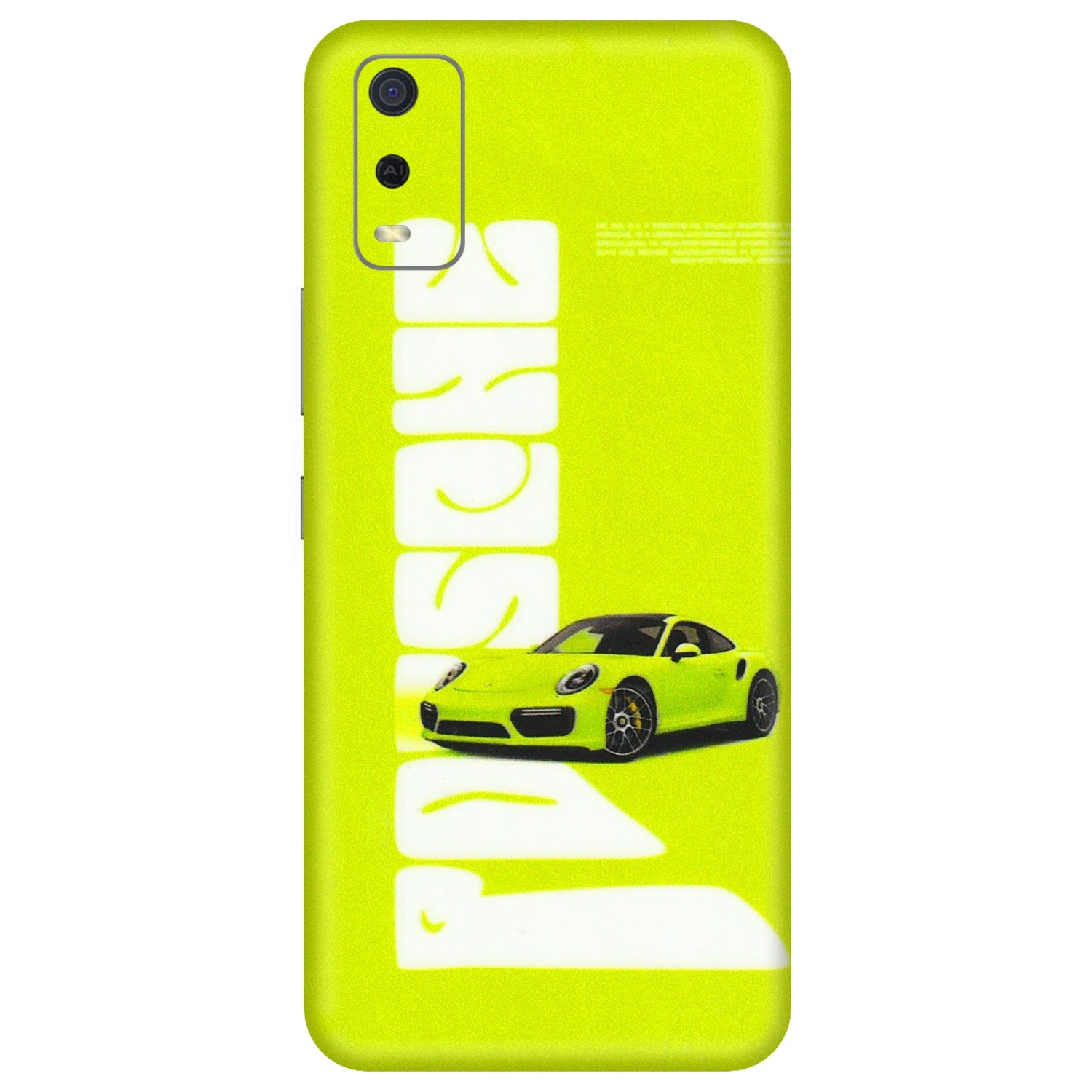 VIVO Y Series Phone Skins (All Models) - Lime Green Porche - 3D Embossed Finish (L-30) Vivo Y3S