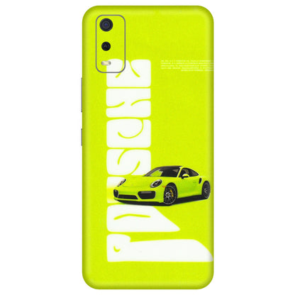 VIVO Y Series Phone Skins (All Models) - Lime Green Porche - 3D Embossed Finish (L-30) Vivo Y3S