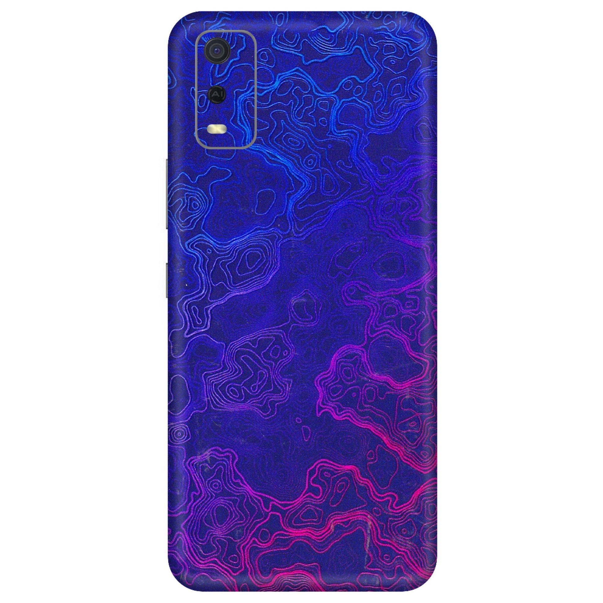 VIVO Y Series Phone Skins (All Models) - Purple Ripples Swirl - 3D Embossed Finish (L-314) Vivo Y3S