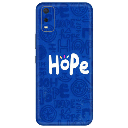 VIVO Y Series Phone Skins (All Models) - Hope Doodles Blue - 3D Embossed Finish (L-43) Vivo Y3S