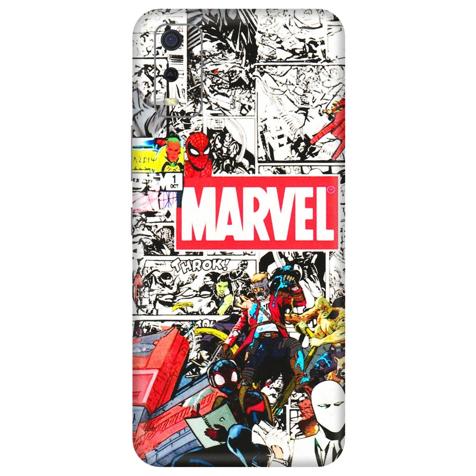 VIVO Y Series Phone Skins (All Models) - Marvel Colorful Comic - 3D Embossed Finish (L-64) Vivo Y3S