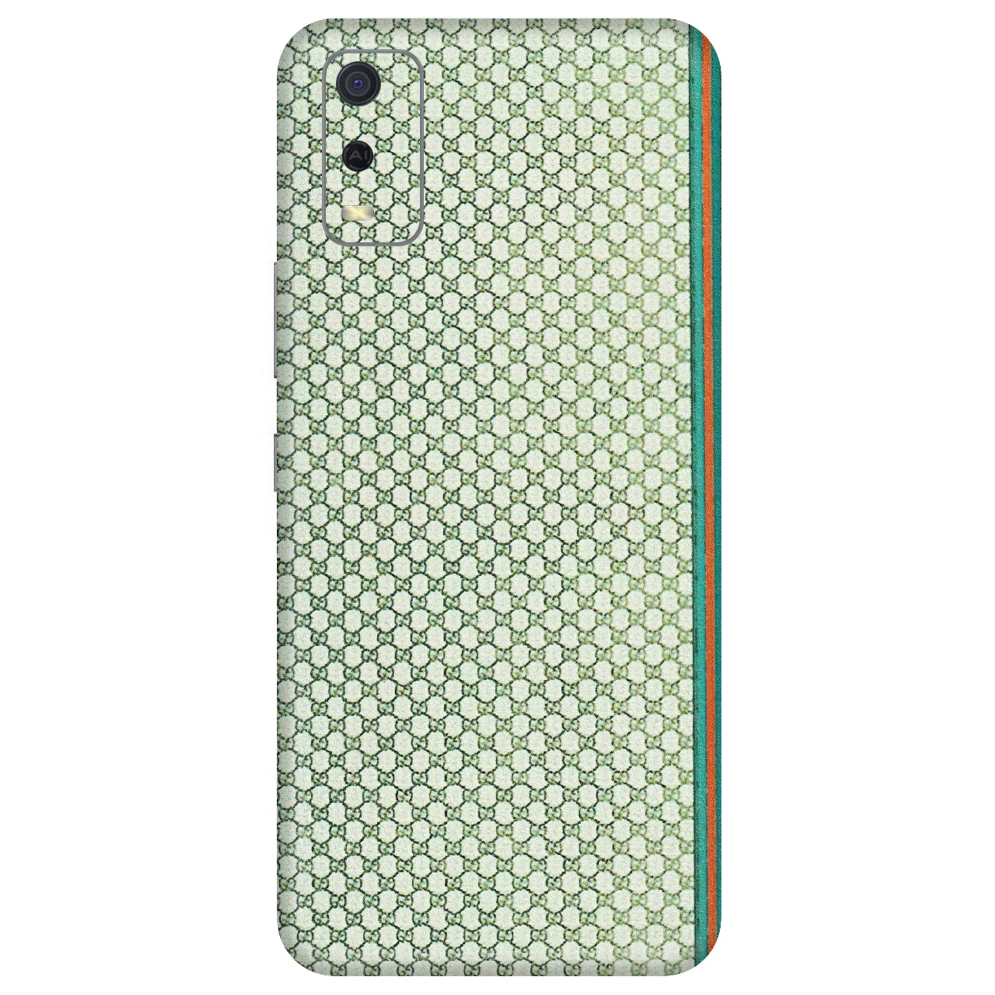 VIVO Y Series Phone Skins (All Models) - Gucci Fabric Pattern - 3D Embossed Finish (L-73) Vivo Y3S