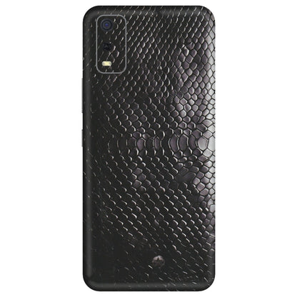 VIVO Y Series Phone Skins (All Models) - Black Snack Leather - Matte Finish (M-147) Vivo Y3S