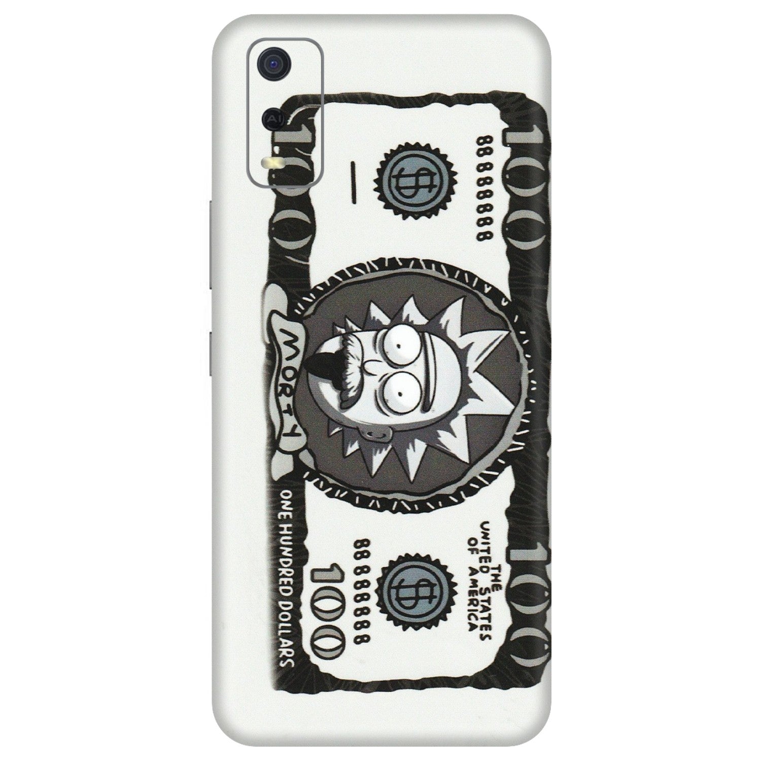 VIVO Y Series Phone Skins (All Models) - Rick And Morty Hundred Dollar Anime - Matte Finish (M-161) Vivo Y3S