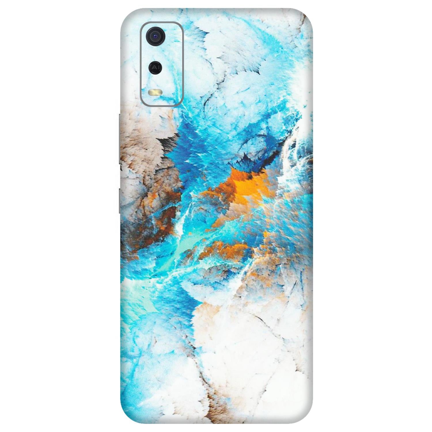 VIVO Y Series Phone Skins (All Models) - Blue Waves Abstract - Matte Finish (M-19) Vivo Y3S