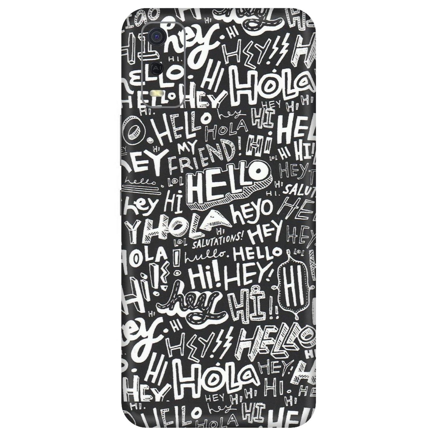 VIVO Y Series Phone Skins (All Models) - Hi Hello Doodles - Matte Finish (M-25) Vivo Y3S