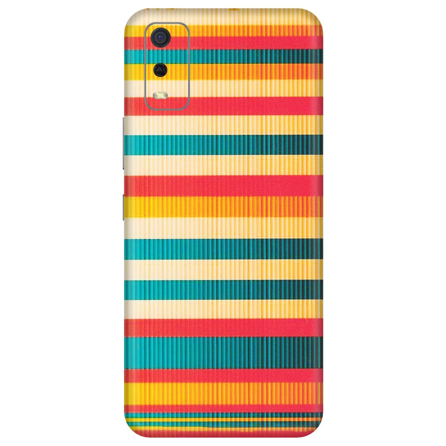 VIVO Y Series Phone Skins (All Models) - Colourful Stripes Soothing Effect - Matte Finish (M-86) Vivo Y3S