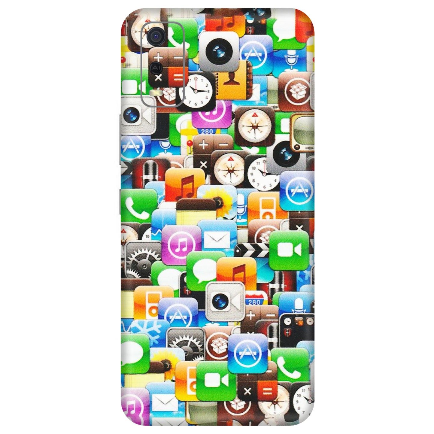VIVO Y Series Phone Skins (All Models) - All Apple Icons - Matte Finish (M-93) Vivo Y3S