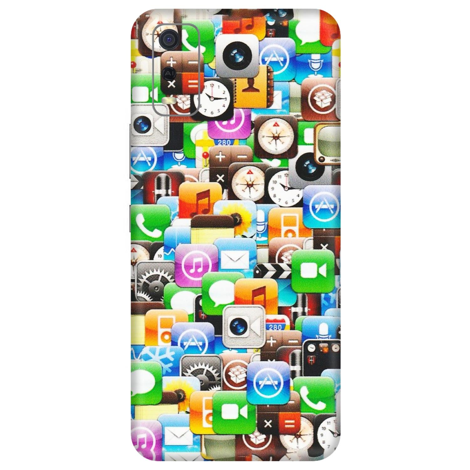 VIVO Y Series Phone Skins (All Models) - All Apple Icons - Matte Finish (M-93) Vivo Y3S