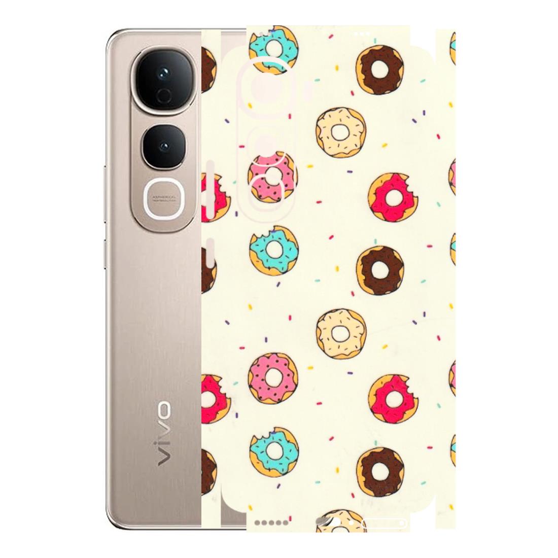 VIVO Y Series Phone Skins (All Models) - Mini Donuts Doodle Art - 3D Embossed Finish (L-122) Vivo Y400 5G