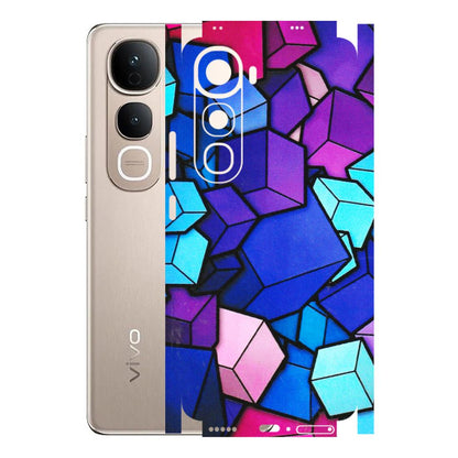 VIVO Y Series Phone Skins (All Models) - Cube Doodle - 3D Embossed Finish (L-141) Vivo Y400 5G