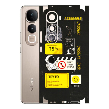 VIVO Y Series Phone Skins (All Models) - Black Cassini - 3D Embossed Finish (L-161) Vivo Y400 5G