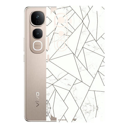 VIVO Y Series Phone Skins (All Models) - Luxury White Marble Effect - 3D Embossed Finish (L-168) Vivo Y400 5G