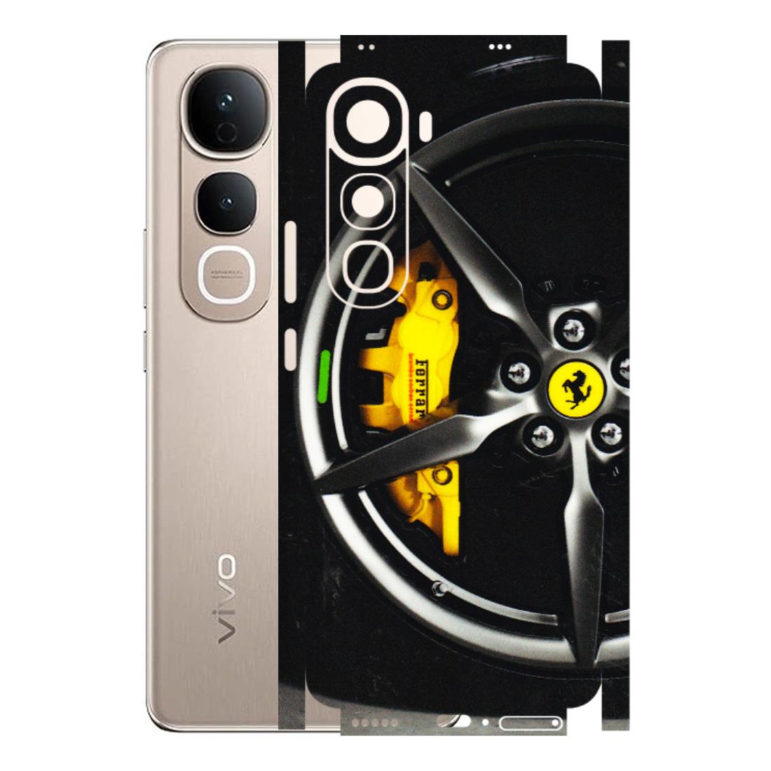 VIVO Y Series Phone Skins (All Models) - Ferrari Wheel Alloy - 3D Embossed Finish (L-173) Vivo Y400 5G