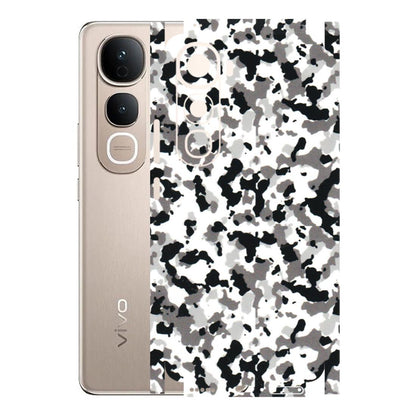 VIVO Y Series Phone Skins (All Models) - White Black Camouflage - 3D Embossed Finish (L-18) Vivo Y400 5G