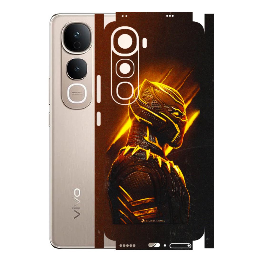 VIVO Y Series Phone Skins (All Models) - Gold Black Panther - 3D Embossed Finish (L-181) Vivo Y400 5G
