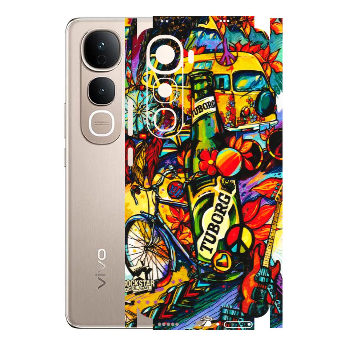 VIVO Y Series Phone Skins (All Models) - Cool Beer Bottle - 3D Embossed Finish (L-193) Vivo Y400 5G