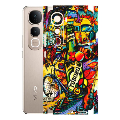 VIVO Y Series Phone Skins (All Models) - Cool Beer Bottle - 3D Embossed Finish (L-193) Vivo Y400 5G