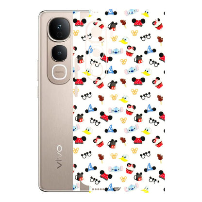 VIVO Y Series Phone Skins (All Models) - Minnie Mouse & Donald Doodles s - 3D Embossed Finish (L-194) Vivo Y400 5G