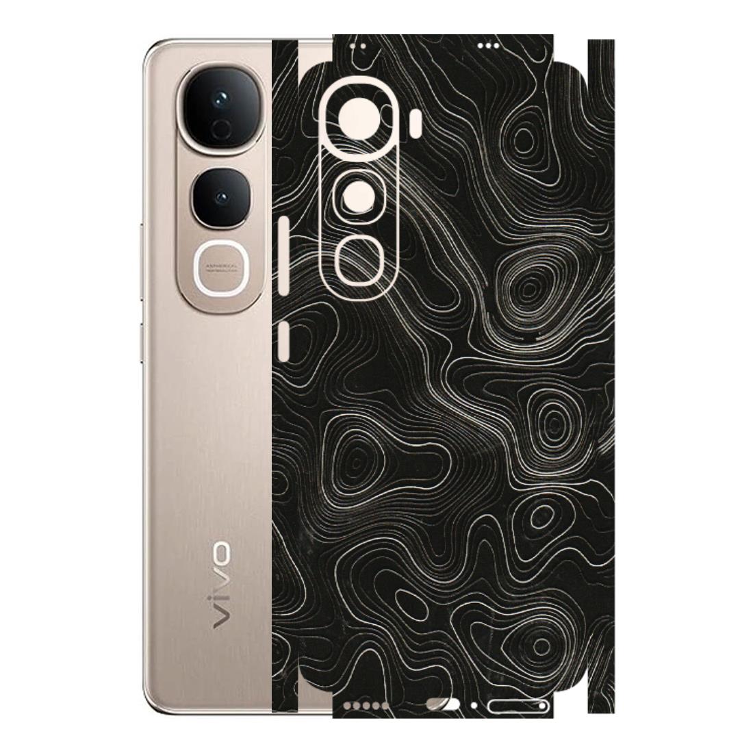 VIVO Y Series Phone Skins (All Models) - Black Swirl - 3D Embossed Finish (L-196) Vivo Y400 5G