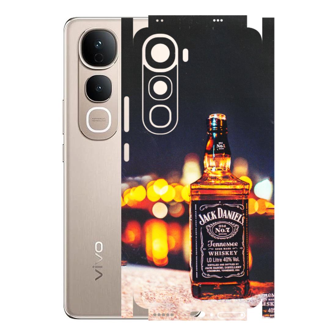 VIVO Y Series Phone Skins (All Models) - JD Whiskey Bottle - 3D Embossed Finish (L-20) Vivo Y400 5G