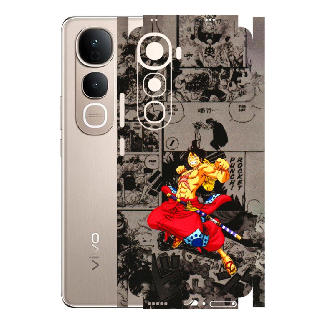 VIVO Y Series Phone Skins (All Models) - One Piece Rocket Punch Manga - 3D Embossed Finish (L-25) Vivo Y400 5G
