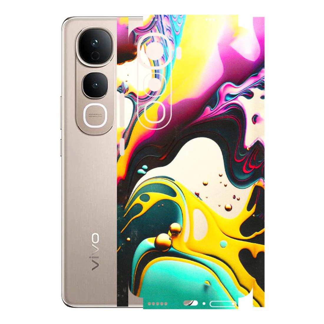 VIVO Y Series Phone Skins (All Models) - Multicolor Abstract pattern - 3D Embossed Finish (L-254) Vivo Y400 5G