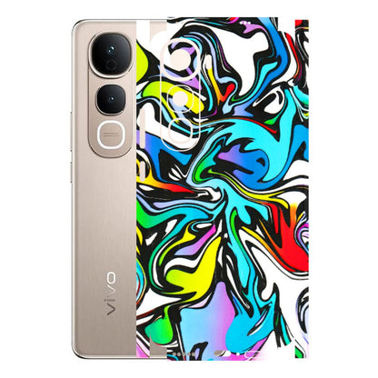 VIVO Y Series Phone Skins (All Models) - Abstract Colour Paints - 3D Embossed Finish (L-271) Vivo Y400 5G