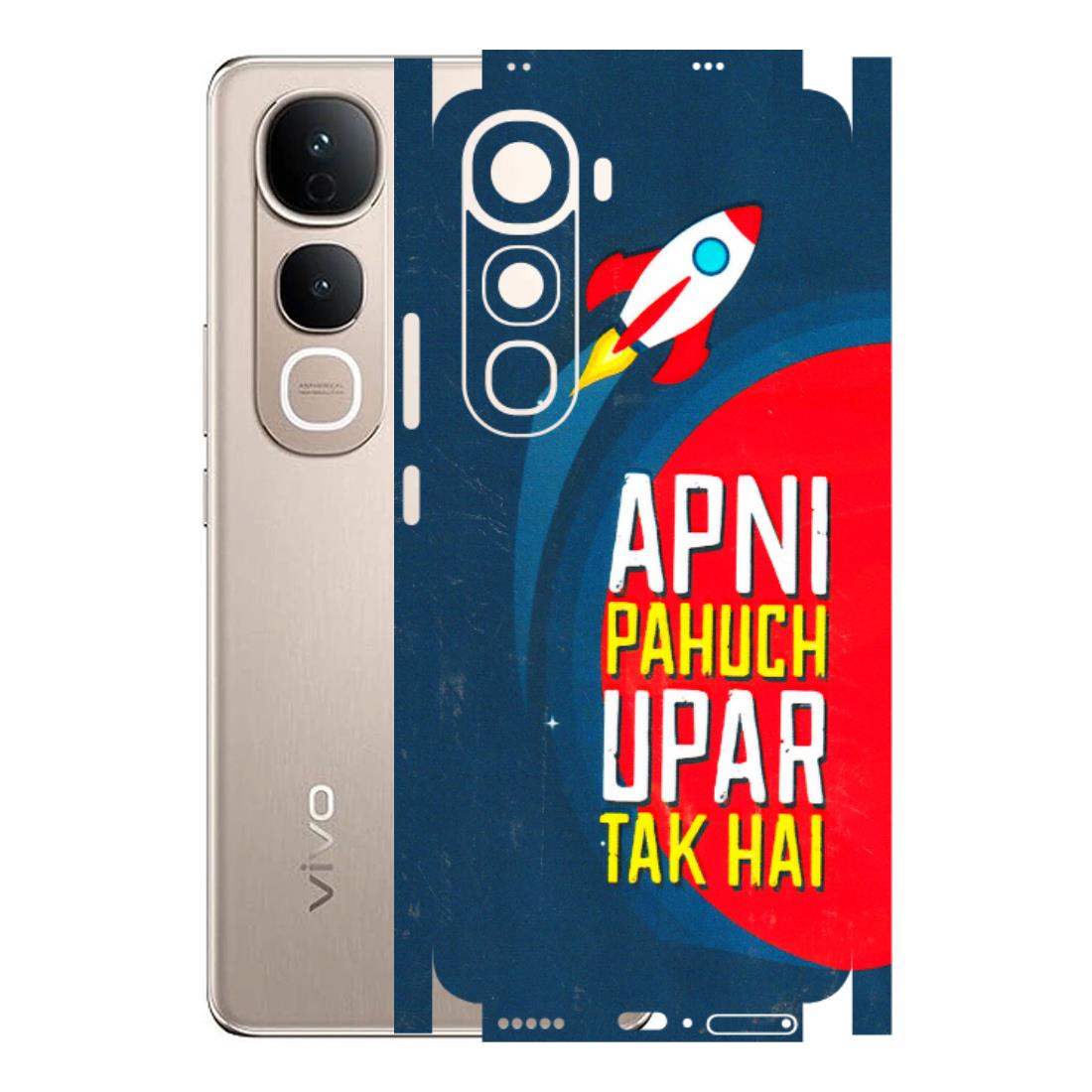 VIVO Y Series Phone Skins (All Models) - Apni Pahuch Upar Tak Hai - 3D Embossed Finish (L-276) Vivo Y400 5G
