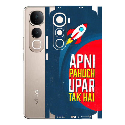 VIVO Y Series Phone Skins (All Models) - Apni Pahuch Upar Tak Hai - 3D Embossed Finish (L-276) Vivo Y400 5G