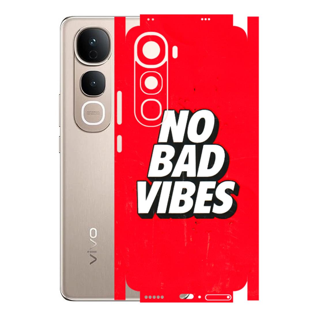 VIVO Y Series Phone Skins (All Models) - No Bad Vibes - 3D Embossed Finish (L-280) Vivo Y400 5G