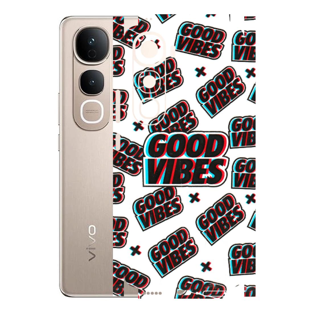 VIVO Y Series Phone Skins (All Models) - Good Vibes - 3D Embossed Finish (L-282) Vivo Y400 5G