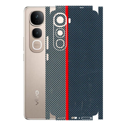 VIVO Y Series Phone Skins (All Models) - Blue Sober Lines - 3D Embossed Finish (L-305) Vivo Y400 5G