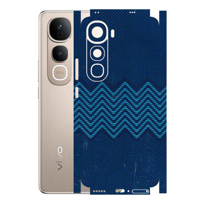 VIVO Y Series Phone Skins (All Models) - Blue Sober Waves - 3D Embossed Finish (L-306) Vivo Y400 5G