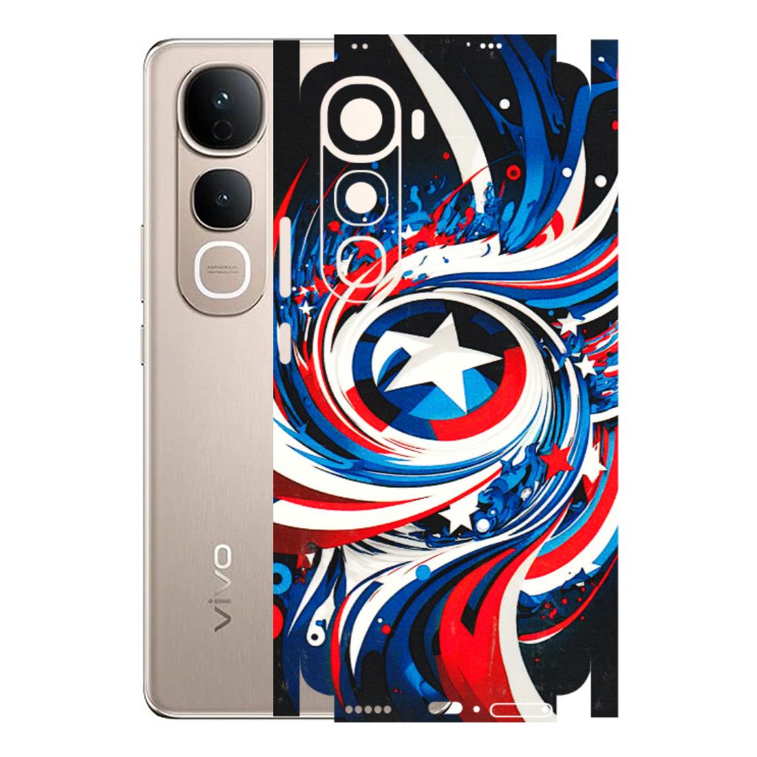 VIVO Y Series Phone Skins (All Models) - Captain America Logo - 3D Embossed Finish (L-307) Vivo Y400 5G
