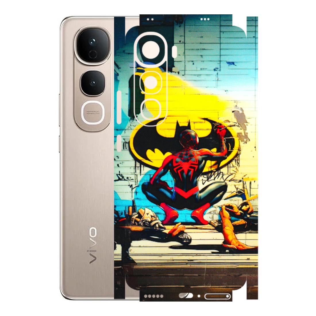 VIVO Y Series Phone Skins (All Models) - New Spiderman Bat Logo - 3D Embossed Finish (L-309) Vivo Y400 5G