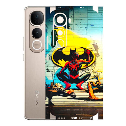 VIVO Y Series Phone Skins (All Models) - New Spiderman Bat Logo - 3D Embossed Finish (L-309) Vivo Y400 5G