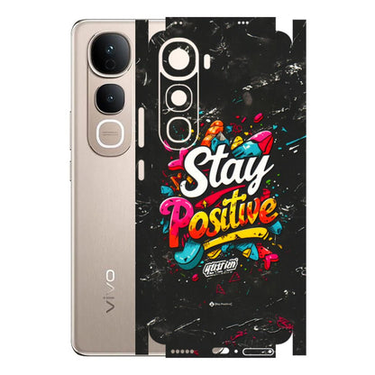VIVO Y Series Phone Skins (All Models) - Stay Positive Black - 3D Embossed Finish (L-31) Vivo Y400 5G